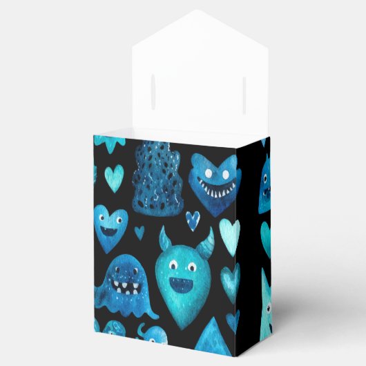 Blauwe monsters bedankdoosjes (Geopend)