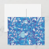 Blauwe monsters briefkaart (Voorkant / Achterkant)