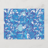 Blauwe monsters briefkaart (Voorkant)