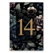 Blauwe Moody Bloementafel 14 Kaart (Achterkant)