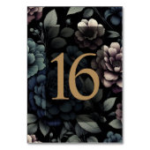 Blauwe Moody Bloementafel 16 Kaart (Achterkant)