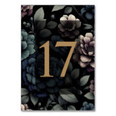 Blauwe Moody Bloementafel 17 Kaart (Achterkant)