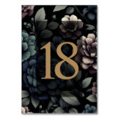 Blauwe Moody Bloementafel 18 Kaart (Achterkant)