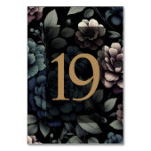 Blauwe Moody Bloementafel 19 Kaart (Achterkant)