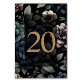 Blauwe Moody Bloementafel 20 Kaart (Achterkant)