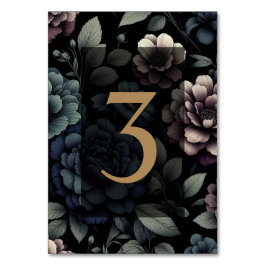 Blauwe Moody Bloementafel 3 Kaart