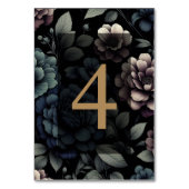 Blauwe Moody Bloementafel 4 Kaart (Achterkant)