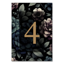 Blauwe Moody Bloementafel 4 Kaart
