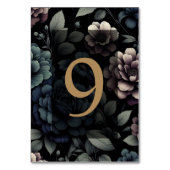 Blauwe Moody Bloementafel 9 Kaart (Achterkant)