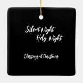 Blauwe moon Nativiteitsversiering Keramisch Ornament (Achterkant)