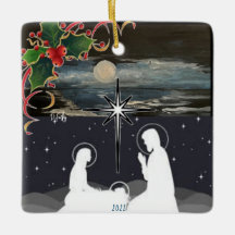 Blauwe moon Nativiteitsversiering