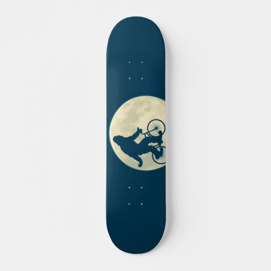 BLAUWE MOON SQUATCH OP EEN BIKE SKATEBOARD (Voorkant)