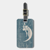 Blauwe Moon Woman Luna Canoe Night Sky Bagagelabel (Voorkant verticaal)