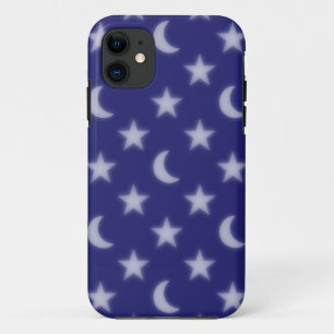 Blauwe moons en sterpatroon Case-Mate iPhone case
