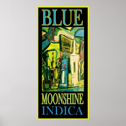 BLAUWE MOONSHINE INDICA POSTER (Voorkant)