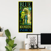 BLAUWE MOONSHINE INDICA POSTER (Thuiskantoor)