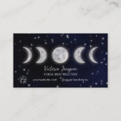 Blauwe moonster Yoga-docent studioleraar Visitekaartje (Voorkant)