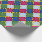 Blauwe Moorse Tegel Cadeaupapier (Hoek)
