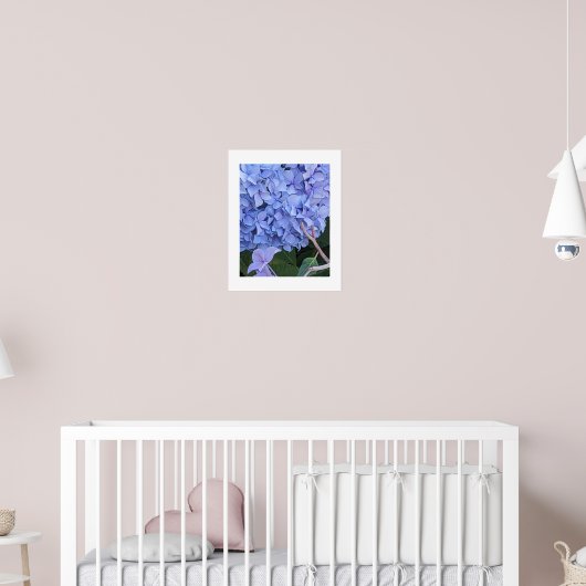 Blauwe Mophead Hortensia Bloei Bloem Poster (Kinderkamer 2)
