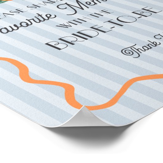 Blauwe Moppie Favoriete Knuffel Bruidservaringen B Poster (Hoek)