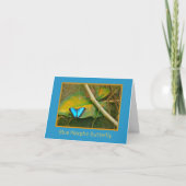 BLAUWE MORFO-BUTTERFLES #2 NOTECARD KAART (Voorkant)