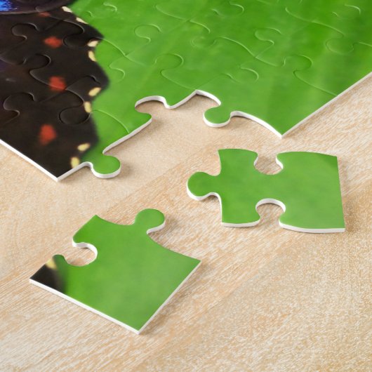 Blauwe Morfofalter Butterfly. Legpuzzel (Zijkant)