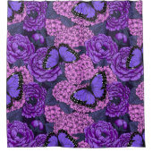 Blauwe morfotuin 2 douchegordijn (Voorkant)