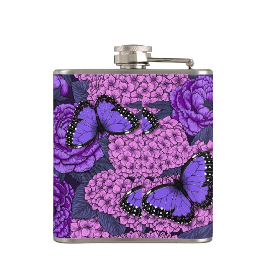 Blauwe morfotuin 2 heupfles (Achterkant)