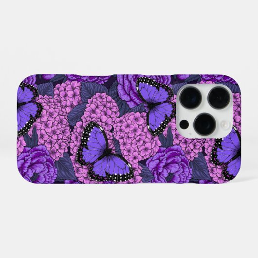 Blauwe morfotuin 2 iPhone hoesje (Achterkant horizontaal)