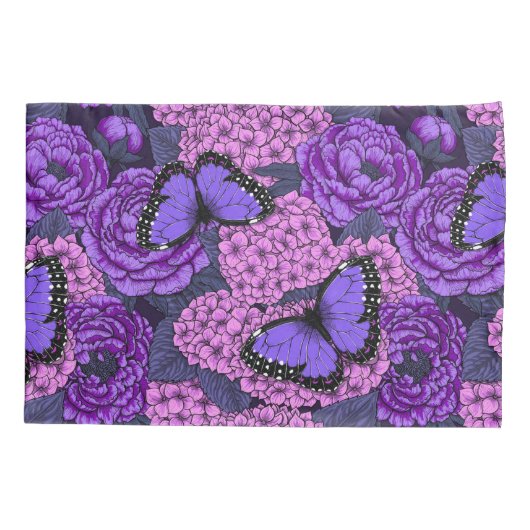 Blauwe morfotuin 2 kussensloop (Achterkant)