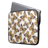 Blauwe morfotuin 2 laptop sleeve (Voorkant Links)