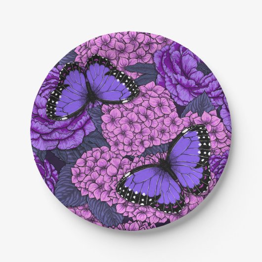 Blauwe morfotuin 2 papieren bordje (Voorkant)