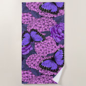 Blauwe morfotuin 2 strandlaken (Voorkant)