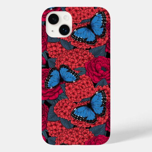 Blauwe morfotuin Case-Mate iPhone case (Achterkant)