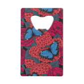 Blauwe morfotuin creditkaart flessenopener (Achterkant)