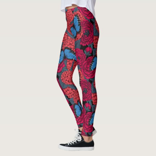 Blauwe morfotuin leggings (Links)