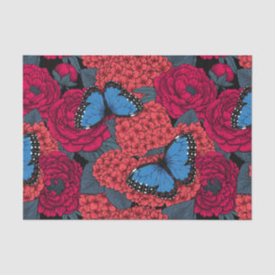 Blauwe morfotuin tissuepapier