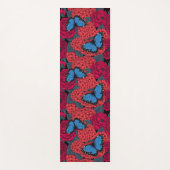 Blauwe morfotuin yogamat (Voorkant)