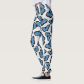 Blauwe morfovlinder leggings (Links)