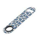 Blauwe morfovlinder speed flessenopener (Achterkant Gekanteld)