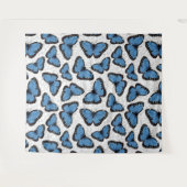 Blauwe morfovlinder wandkleed (Voorkant (horizontaal))
