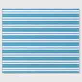Blauwe Morning Glory Deckchair Stripe Giftwrap Cadeaupapier (Vlak)