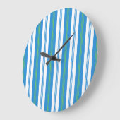 Blauwe Morning Glory Deckchair Stripe wandklok (Hoek)