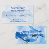 Blauwe morning Glory en Bumblebee Visitekaartje (Voorkant / Achterkant)