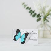 Blauwe Morpho Butterfly Design Visitekaartjes (Staand voorkant)