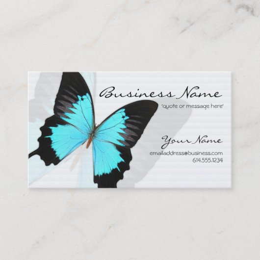 Blauwe Morpho Butterfly Design Visitekaartjes (Voorkant)