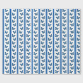 Blauwe Morpho Streep Cadeaupapier (Vlak)