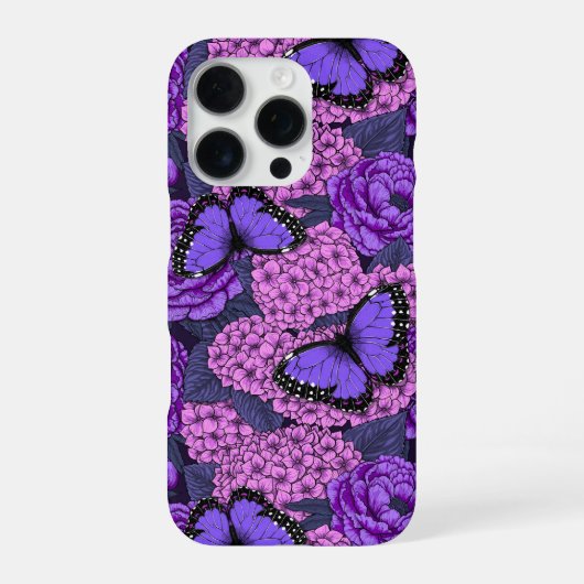 Blauwe morpho tuin 2 iPhone hoesje (Achterkant)