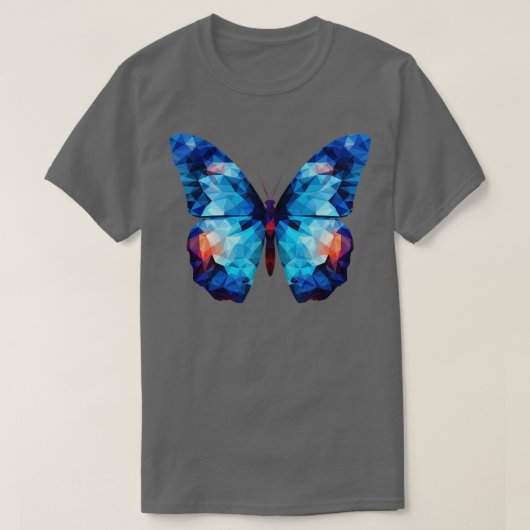 Blauwe Morpho Vlinder 16 T-shirt (Design voorkant)