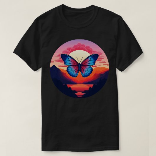 Blauwe Morpho Vlinder 8 T-shirt (Design voorkant)